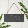 Mum | Temptation Gifts Personalised Welly Boot 'Family Of Three' Hanging Slate Plaque