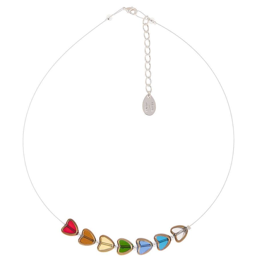 Necklaces | Carrie Elspeth Carrie Elspeth Multi Gold Edged Hearts Necklace