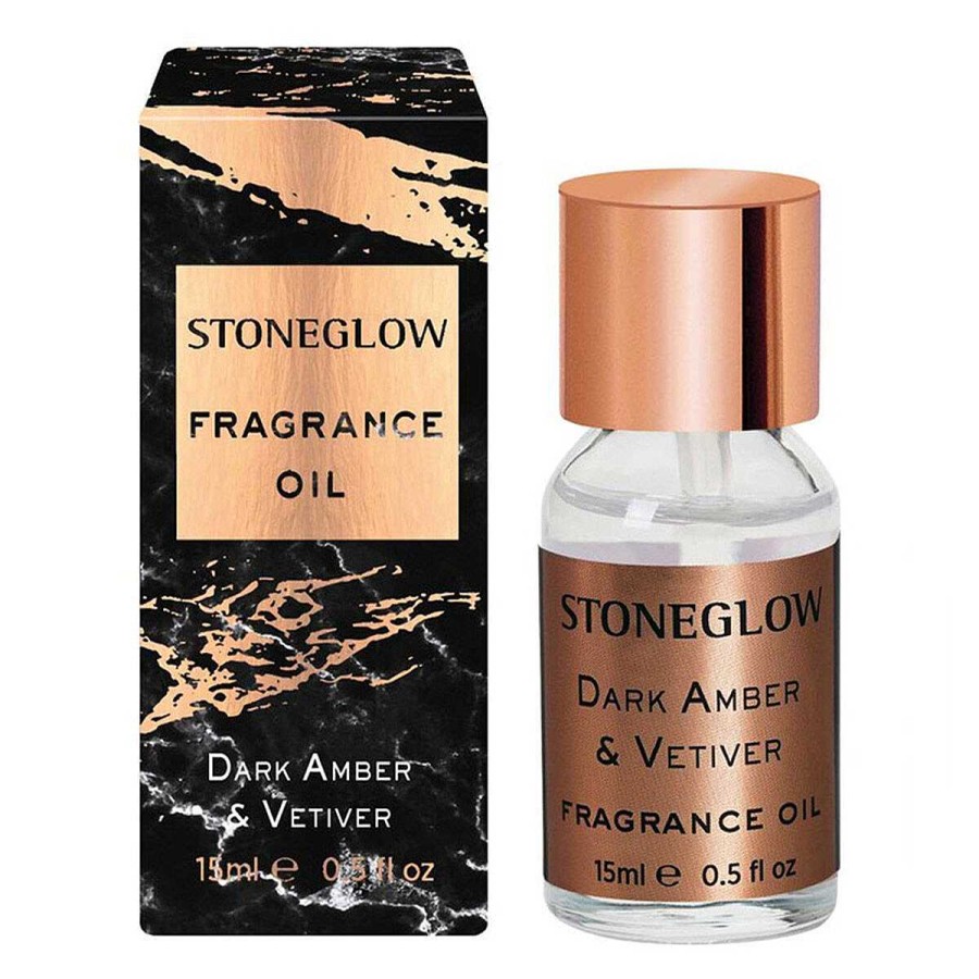 Essential Oils & Diffusers | Stoneglow Stoneglow Luna Dark Amber & Vetiver 15Ml Fragrance Oil