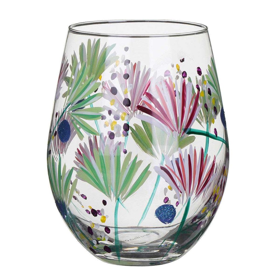 Glassware | Lynsey Johnstone Lynsey Johnstone Meadow Thistles Stemless Glass