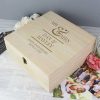 Wedding Accessories & Keepsakes | Temptation Gifts Personalised Mr & Mrs Large Wooden Keepsake Box