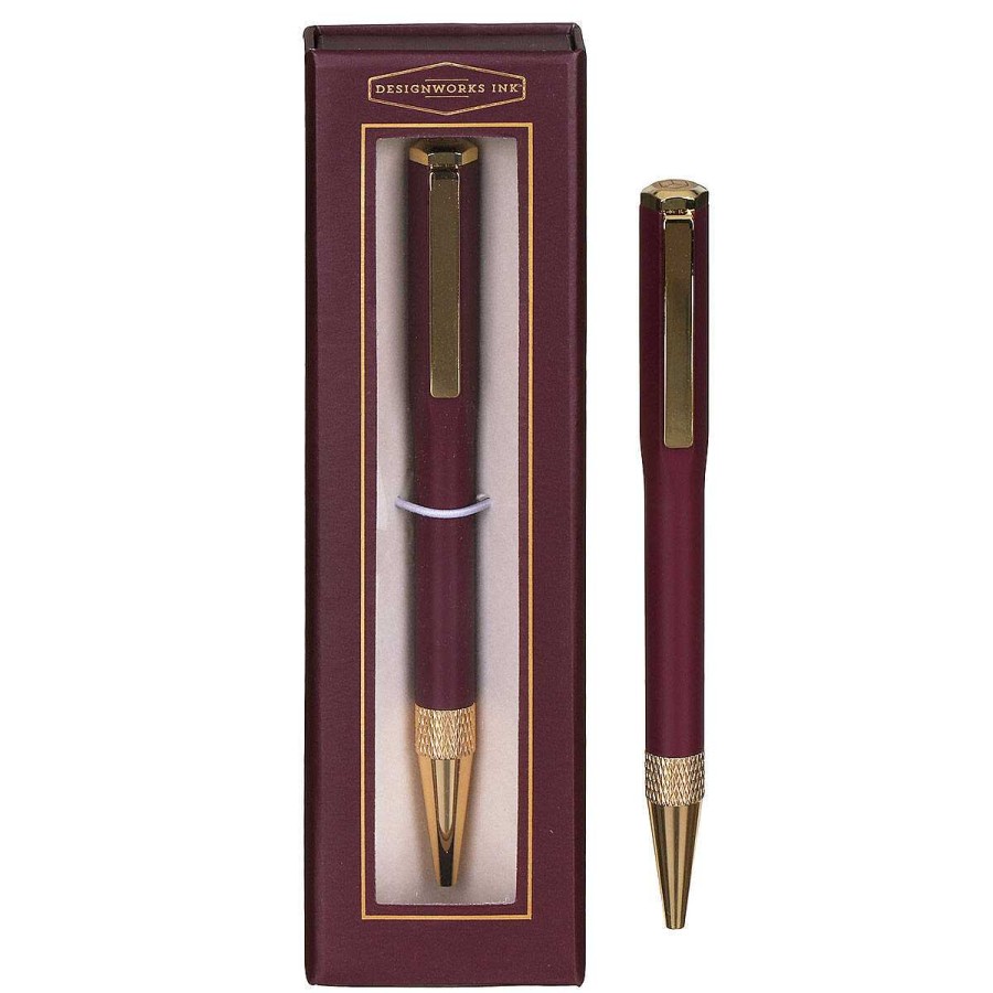 Pens & Pencils | Designworks Ink Designworks Ink Burgundy & Gold Boxed Ballpoint Pen