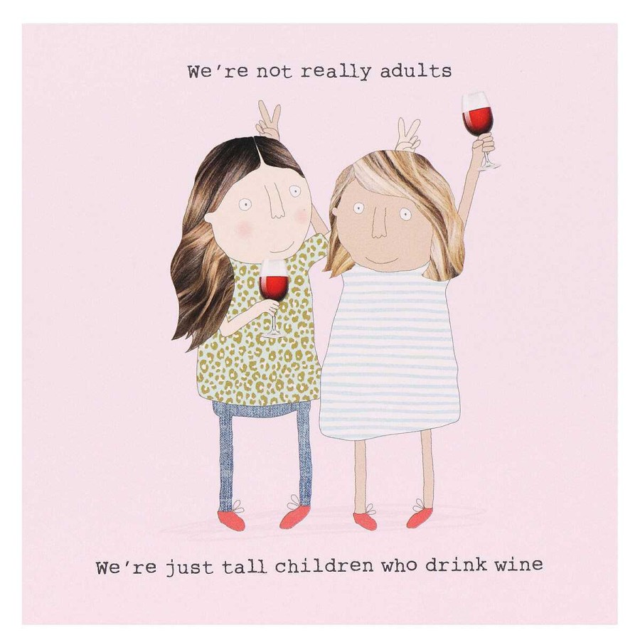 Funny Cards | Rosie Made A Thing Rosie Made A Thing Drink Wine Greetings Card