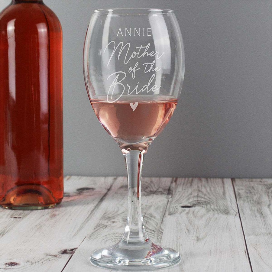 Personalised / Experience | Temptation Gifts Personalised Mother Of The Bride Wine Glass