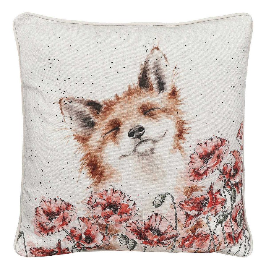 Soft Furnishings | Wrendale Wrendale 'Poppy Fields' Fox Square Cushion