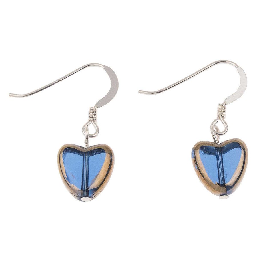 Earrings | Carrie Elspeth Carrie Elspeth Blue Gold Edged Hearts Earrings