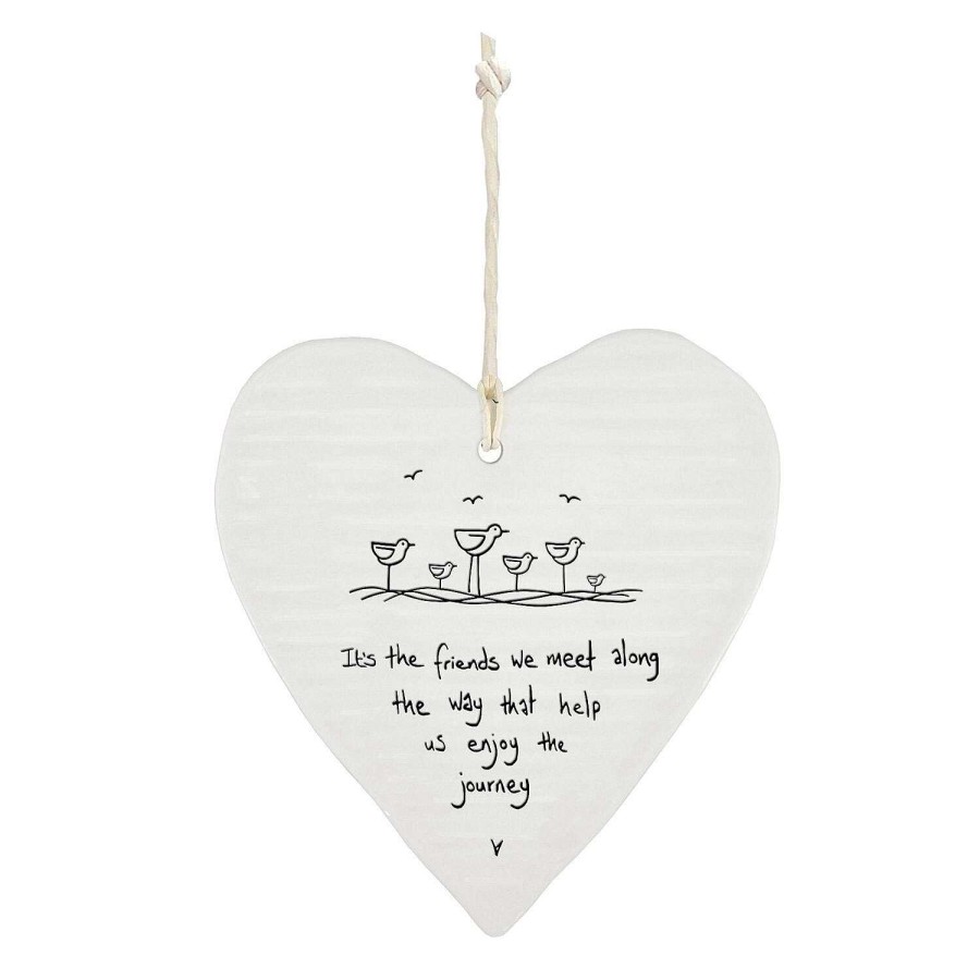 Plaques & Signs | East of India East Of India 'Friends We Meet' Wobbly Hanging Heart