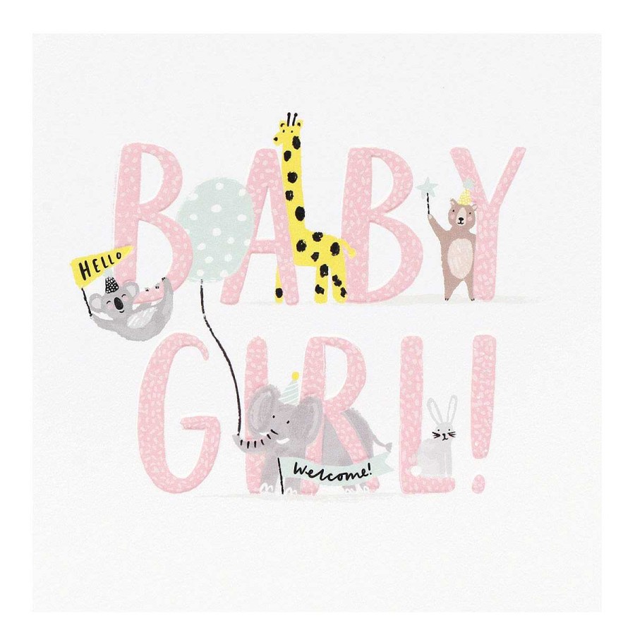 New Baby | Paperlink Paperlink Dream Big Jungle Baby Girl New Baby Card