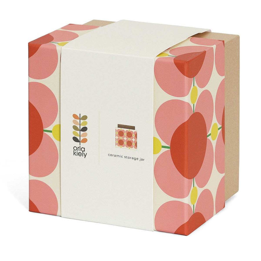 Other Kitchenware | Orla Kiely Orla Kiely Atomic Flower Bubblegum Ceramic Storage Jar 1100Ml