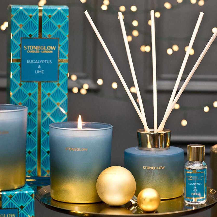 Glass Candles | Stoneglow Stoneglow Seasonal Collection - Eucalyptus & Lime Candle