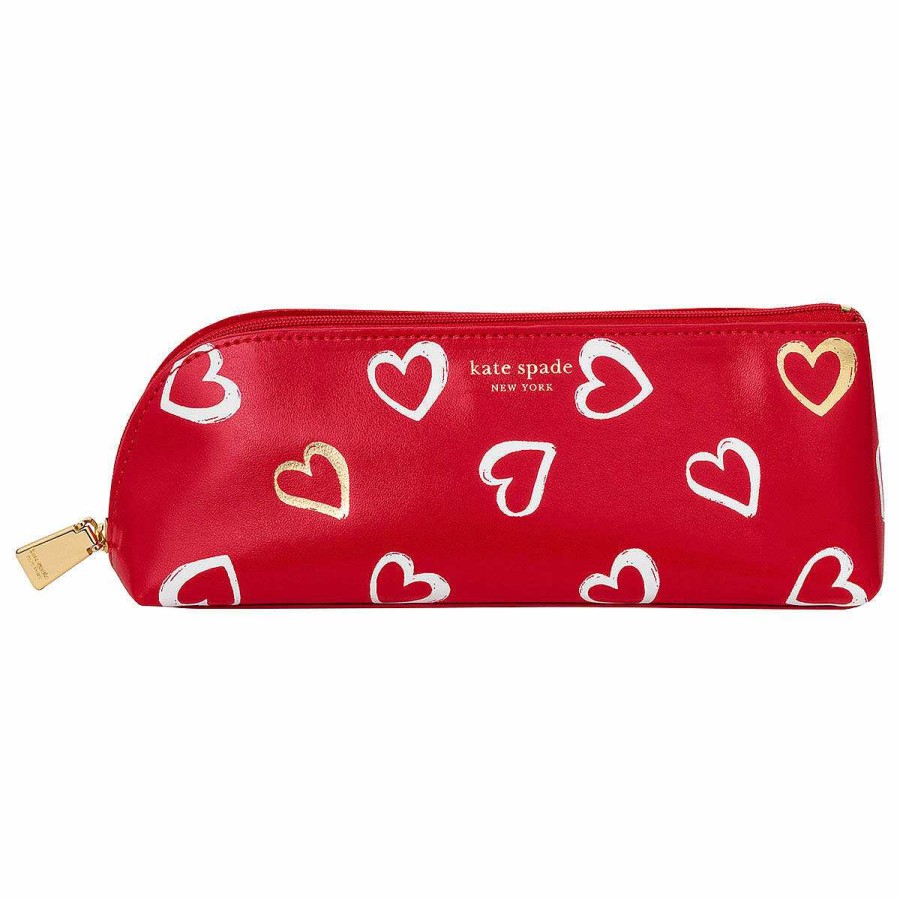 Pencil Cases | Kate Spade New York Kate Spade New York Brushstroke Hearts Filled Pencil Case