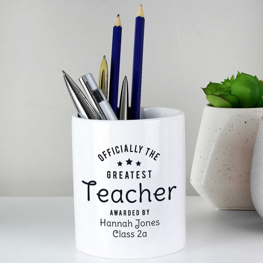 Personalised Gifts | Temptation Gifts Personalised 'Officially The Greatest' Ceramic Storage Pot