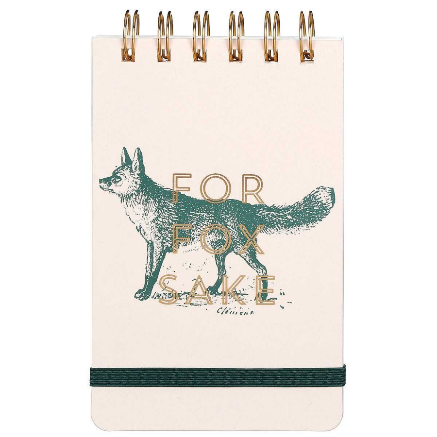 Stationery | Designworks Ink Designworks Ink Vintage Sass 'For Fox Sake' Small Spiral Notepad