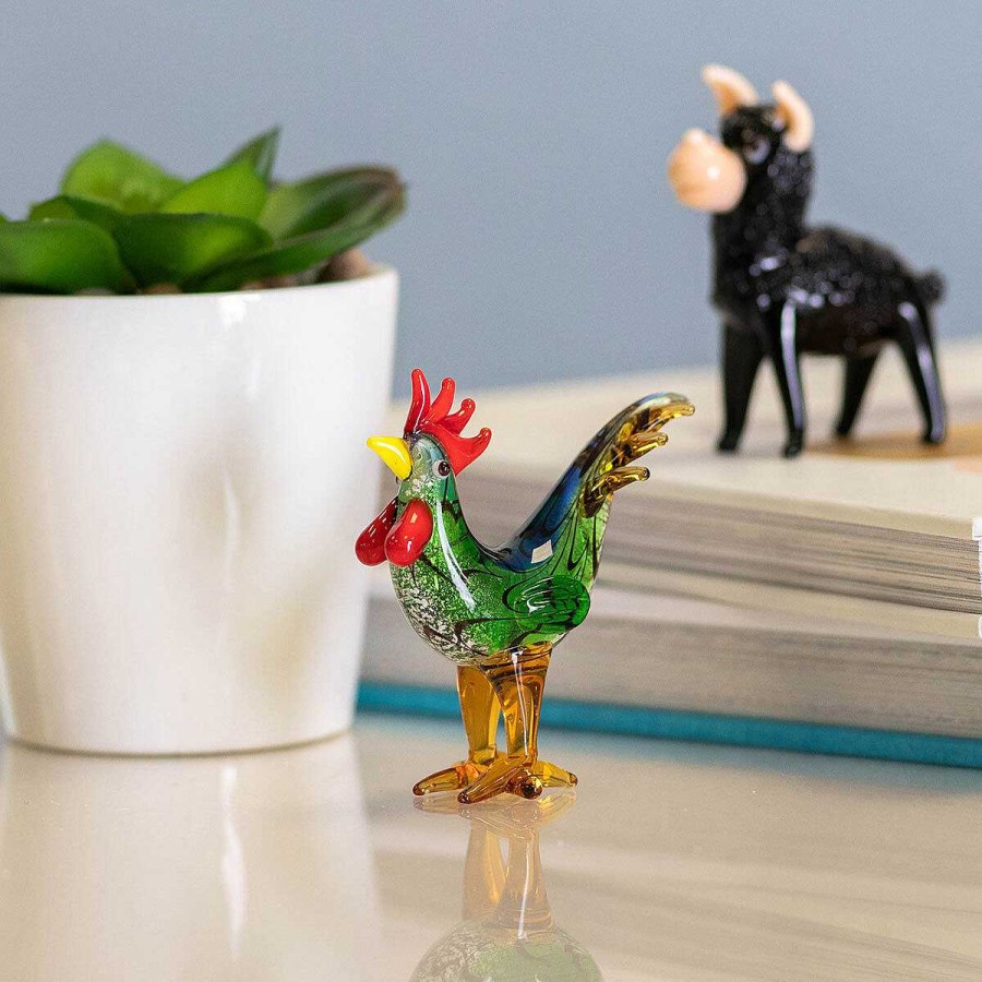 Dad | Temptation Temptation Glass Colourful Cockerel