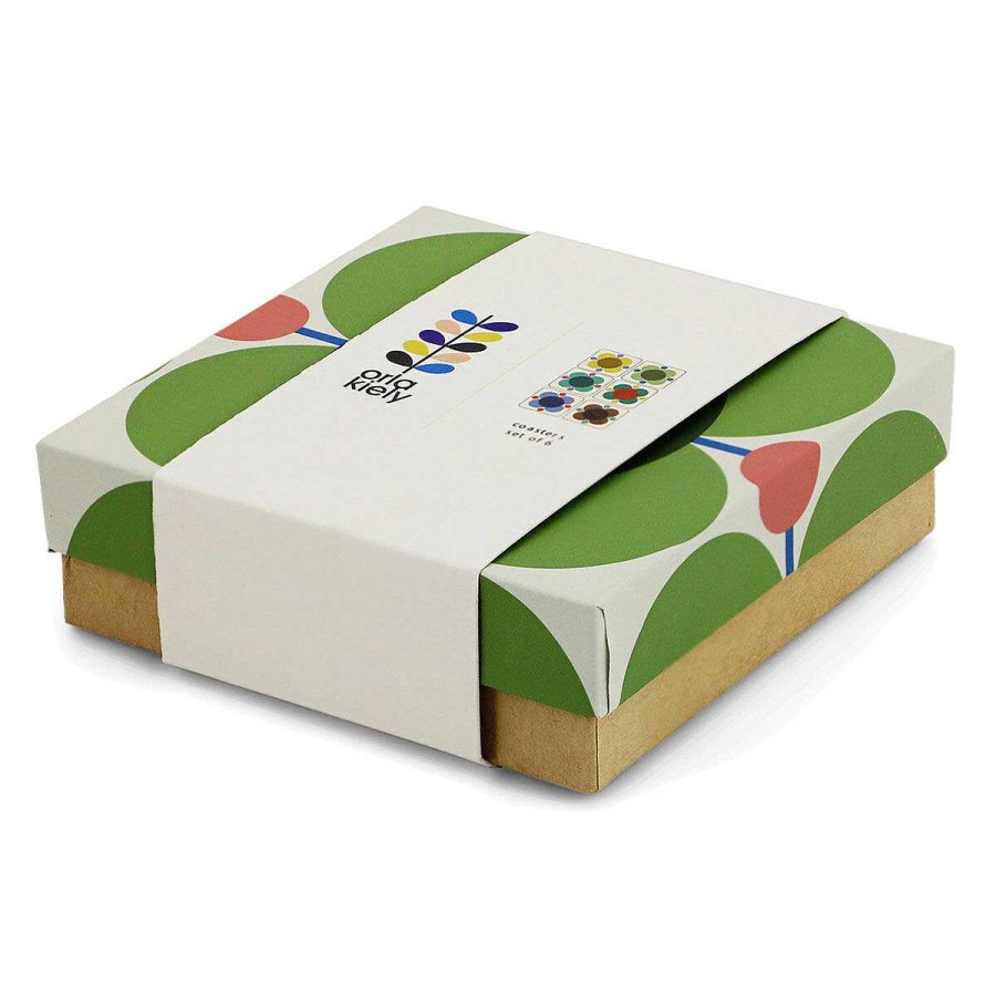 Coasters & Placemats | Orla Kiely Orla Kiely Atomic Flower Set Of 6 Coasters