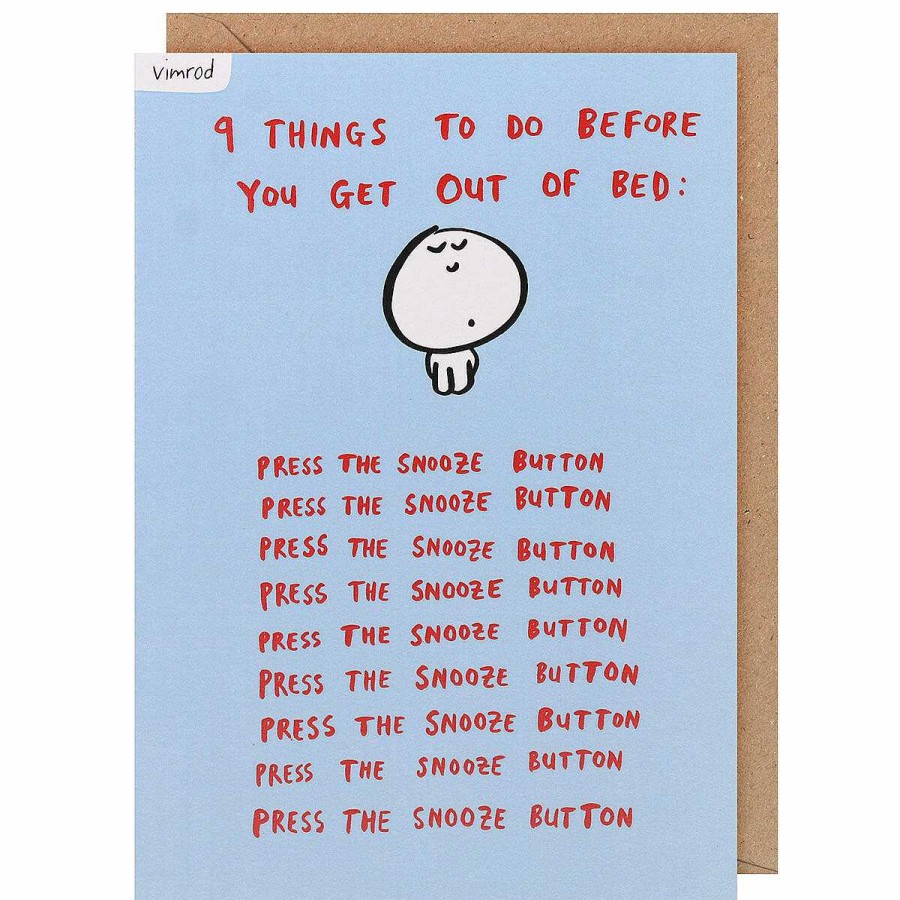 Typographic Cards | Vimrod Vimrod Snooze Button Greetings Card