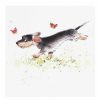 Notecard Sets | Paper Shed Designs Paper Shed Designs Running Dog With Butterflies Pack Of 5 Notecards