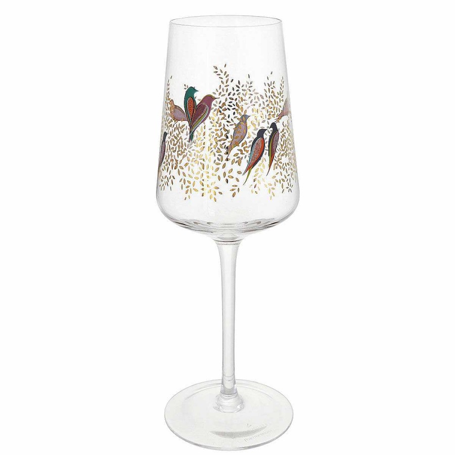 Wine Accessories | Sara Miller Sara Miller Chelsea Gold Set Of Two Wine Glasses