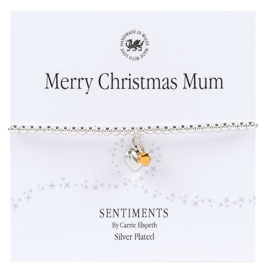 Bracelets | Carrie Elspeth Carrie Elspeth Merry Christmas Mum Sentiment Bracelet