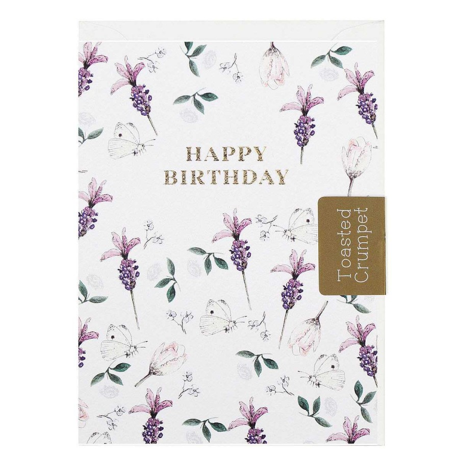 Mini Cards | Toasted Crumpet Toasted Crumpet Lavender & Butterflies 'Happy Birthday!' Mini Birthday Card