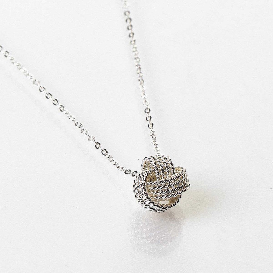 Necklaces | Equilibrium Equilibrium Silver Plated Rope Knot Necklace