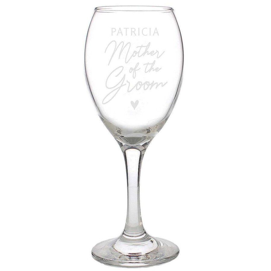 Personalised / Experience | Temptation Gifts Personalised Mother Of The Groom Wine Glass