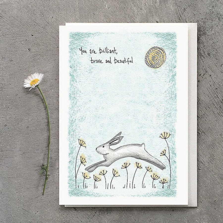 Inspirational | East of India East Of India 'Brilliant, Brave & Beautiful' Hare Card