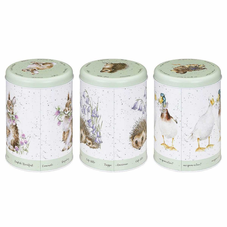 Tins & Trays | Wrendale Wrendale 'The Country Set' Green Tea, Coffee & Sugar Canisters Set