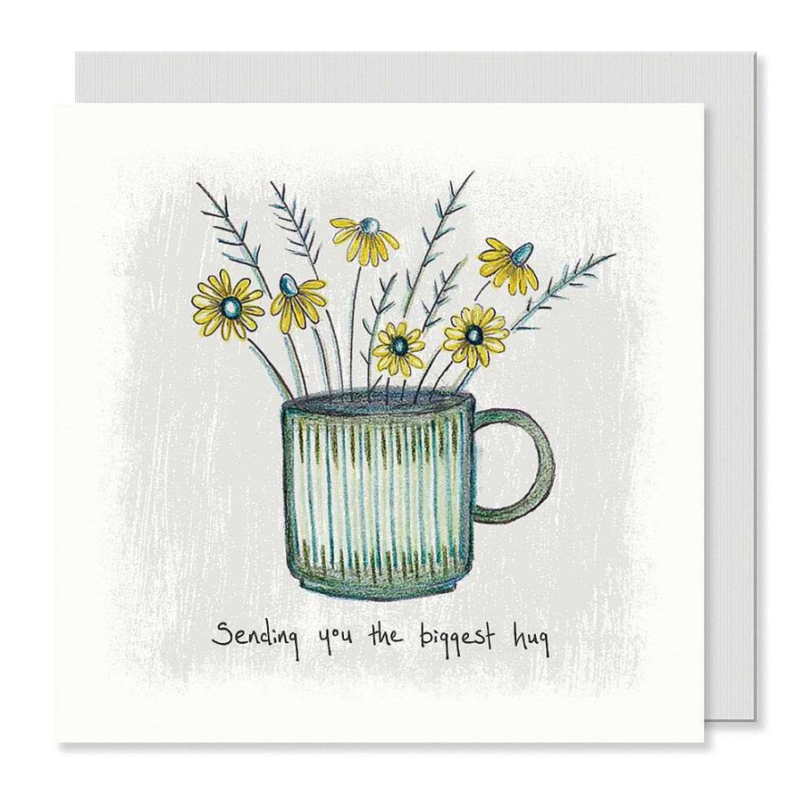 Inspirational | East of India East Of India 'Sending You The Biggest Hug' Flowers In A Mug Card