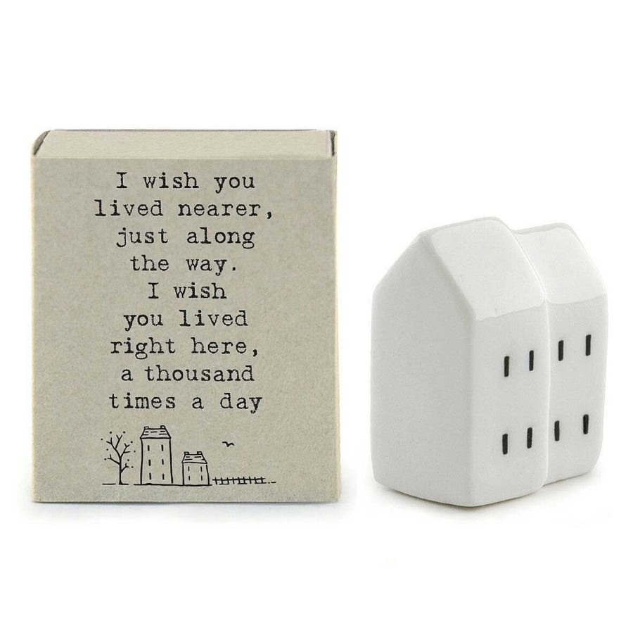 Home Ornaments | East of India East Of India 'I Wish You Lived Nearer' Matchbox House