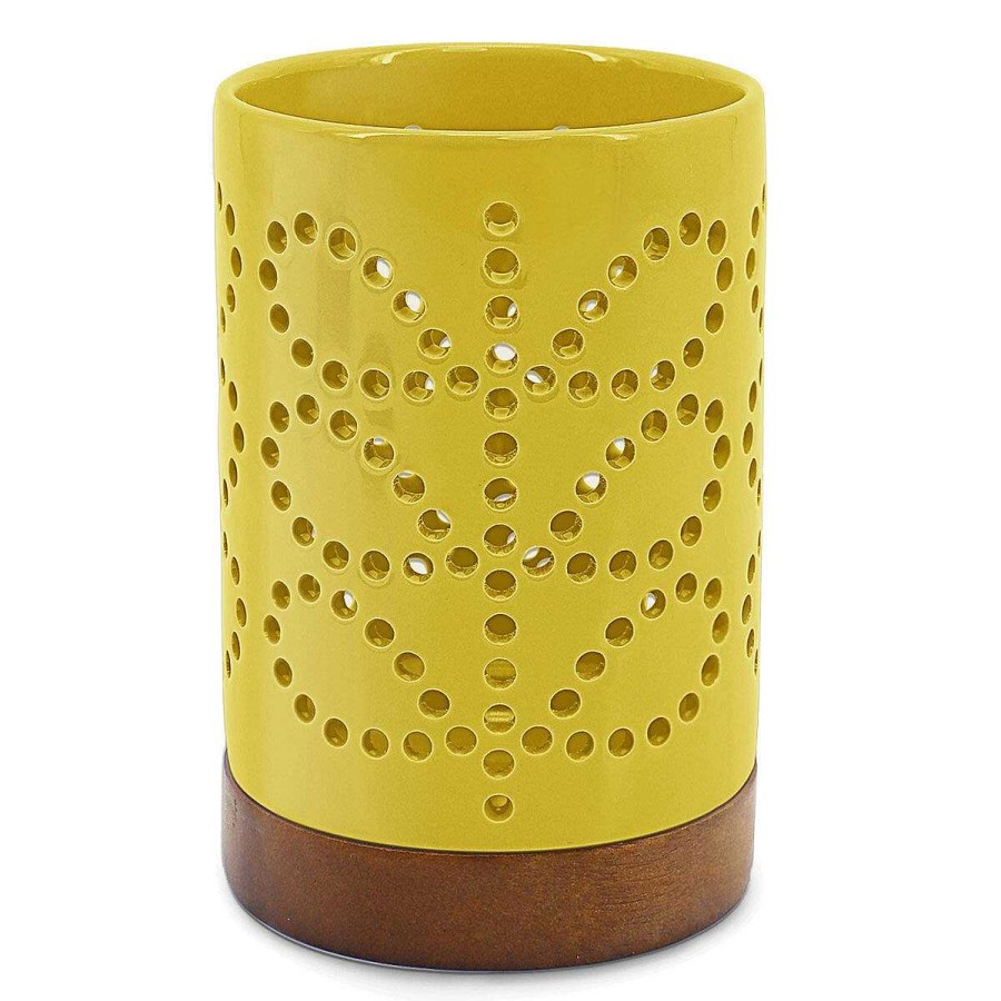 Candle Accessories | Orla Kiely Orla Kiely Linear Stem Ceramic Sunflower Lantern