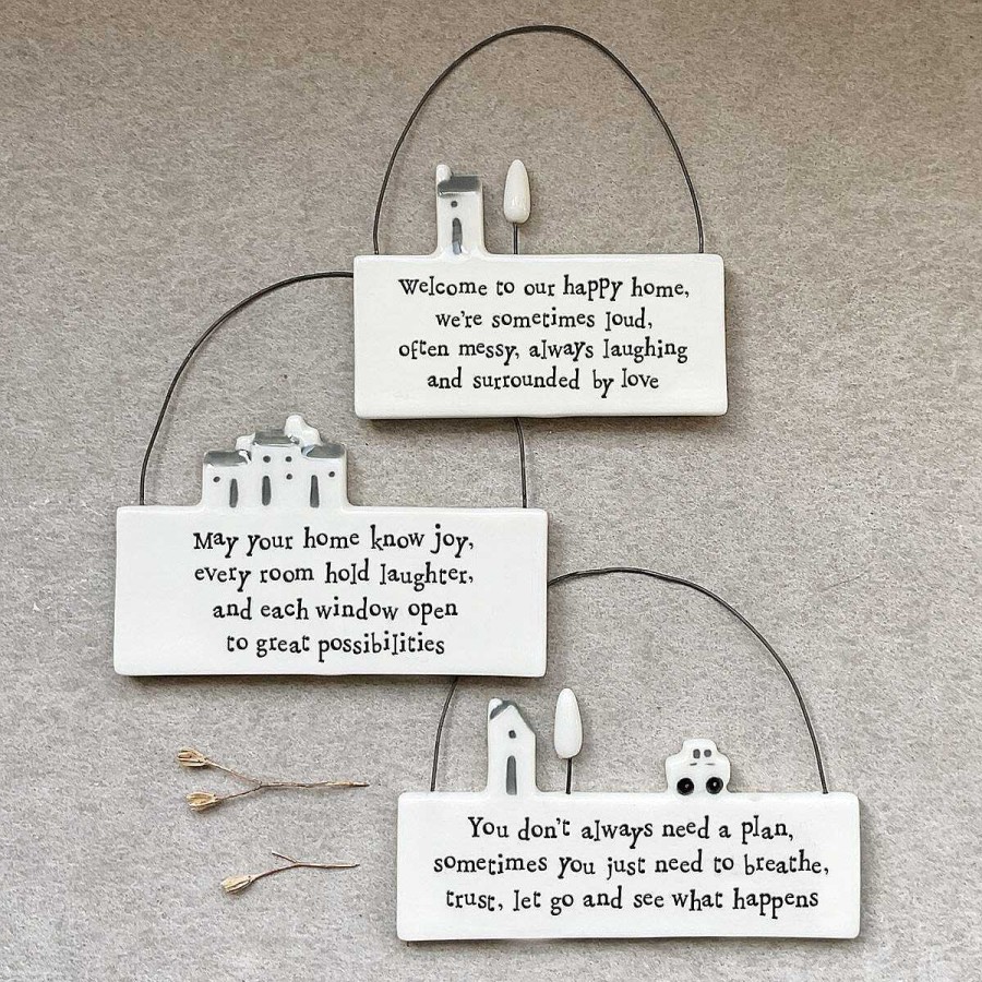 Plaques & Signs | East of India East Of India 'May Your Home' Porcelain Hanging Scene