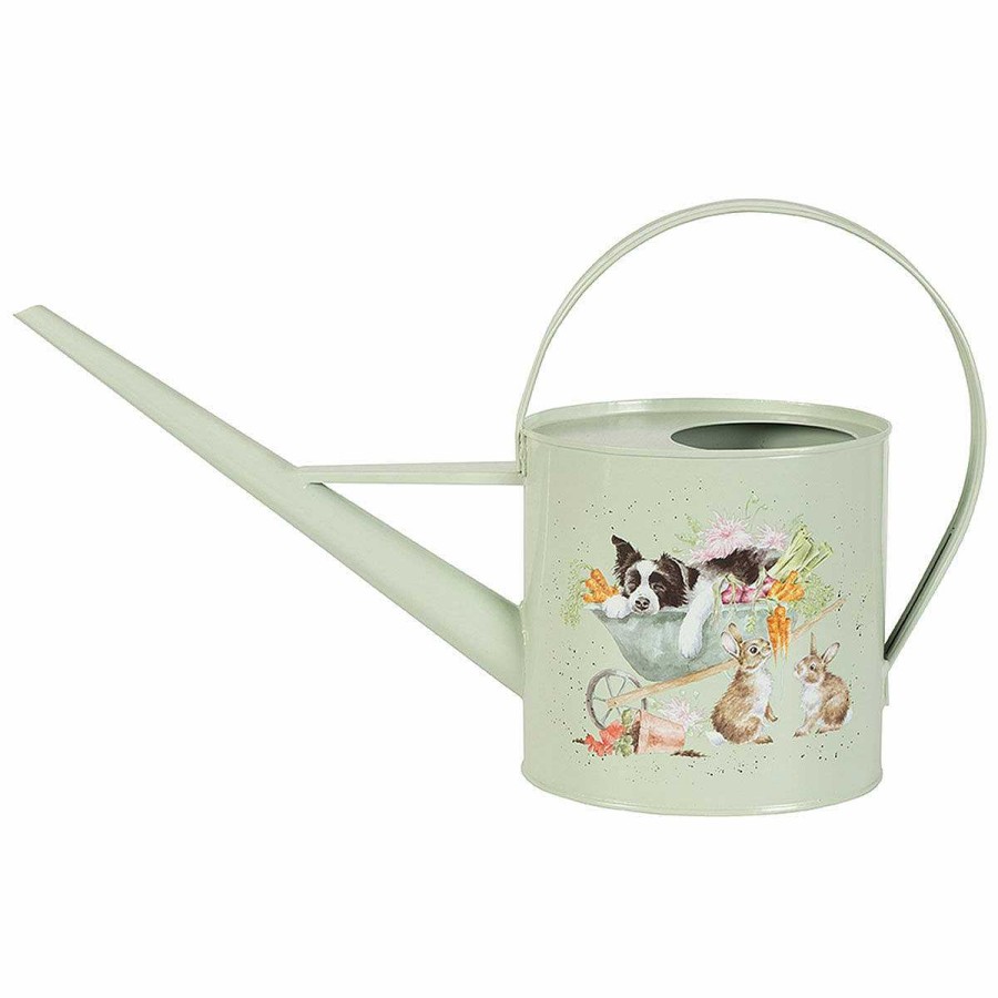 Gardening Accessories | Wrendale Wrendale 'Sleeping On The Job' Dog & Rabbits Watering Can