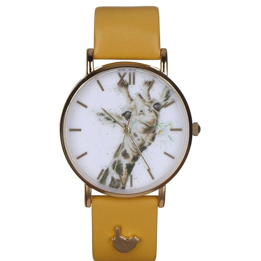 Watches | Wrendale Wrendale 'Flowers' Giraffe Leather Watch