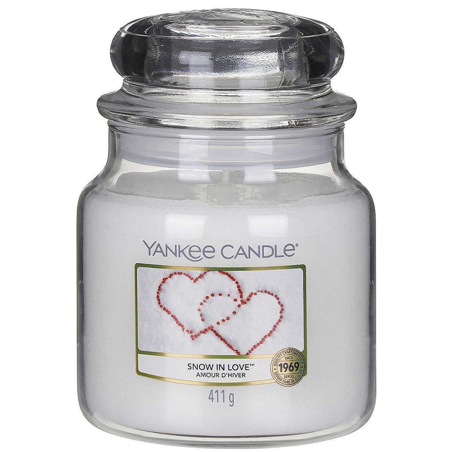 Jar Candles | Yankee Candle Yankee Candle Snow In Love Medium Jar Candle