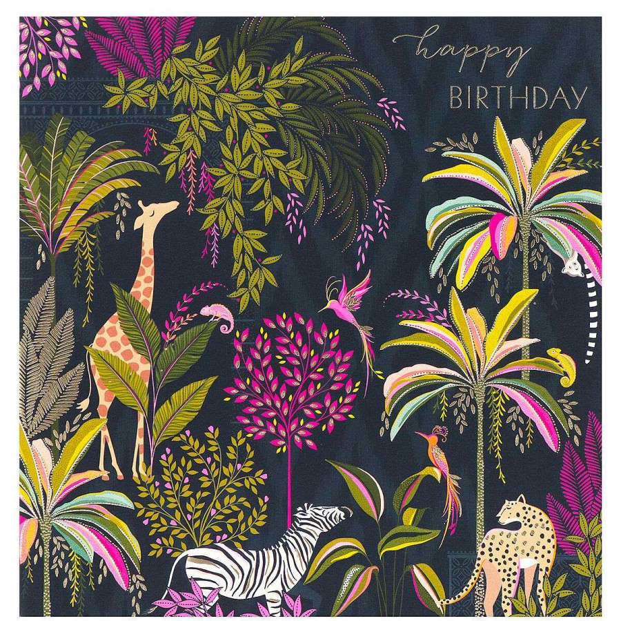 Large Cards | Sara Miller Sara Miller Jungle Scene Large Birthday Card