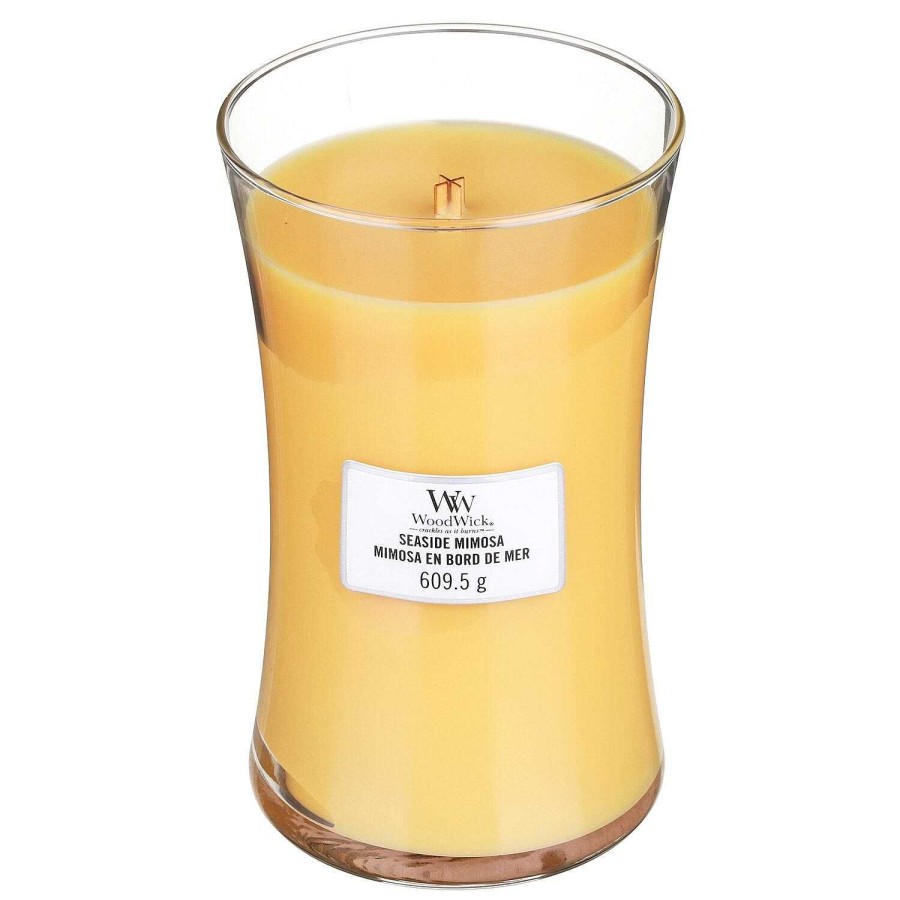 Glass Candles | WoodWick Woodwick Seaside Mimosa Large Hourglass Candle