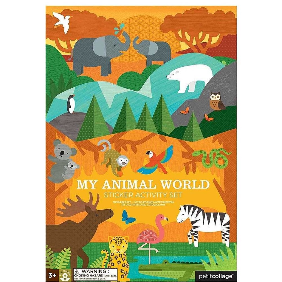 Children | Petit Collage Petit Collage 'My Animal World' Sticker Activity Set