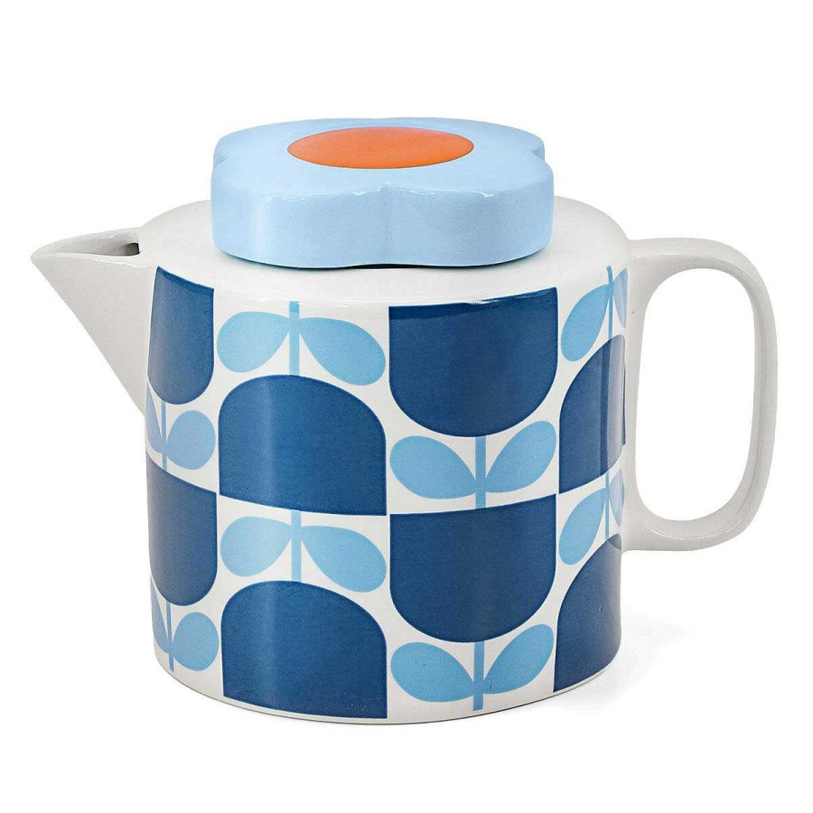 Teapots & Coasies | Orla Kiely Orla Kiely Block Flower Navy Tea Pot