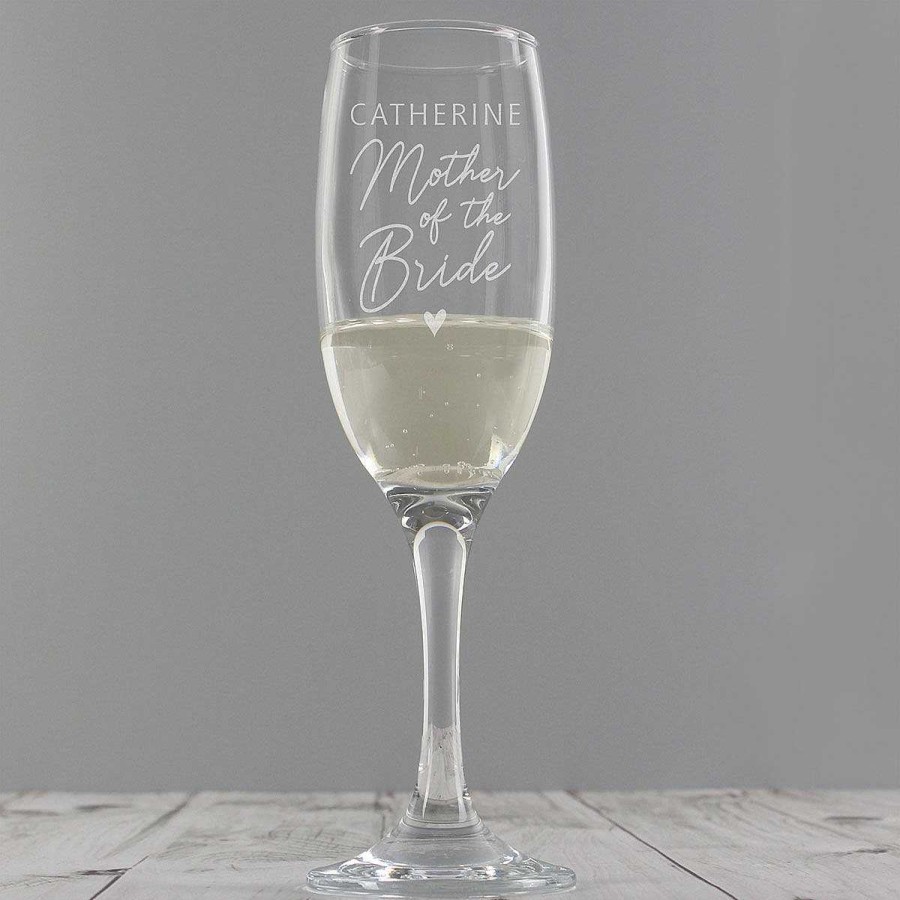 Personalised / Experience | Temptation Gifts Personalised Mother Of The Bride Flute Glass