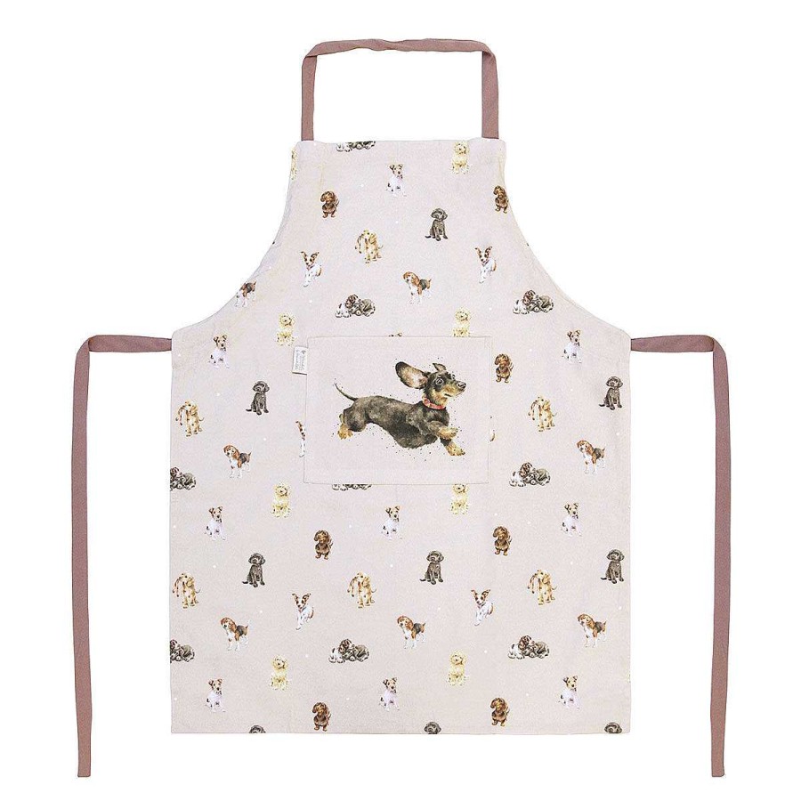 Aprons | Wrendale Wrendale A Dog'S Life Double Oven Glove, Tea Towel And Apron Set