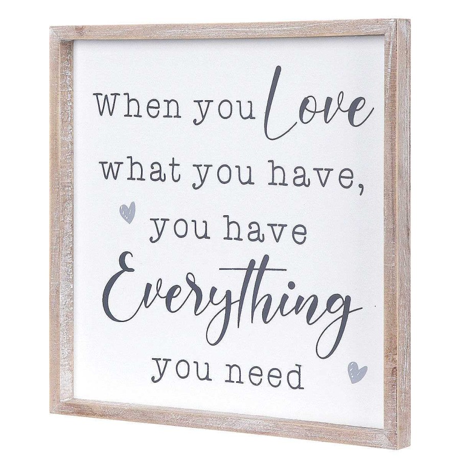 Wedding Decorations | Transomnia Transomnia 'When You Love' Square Framed Sign