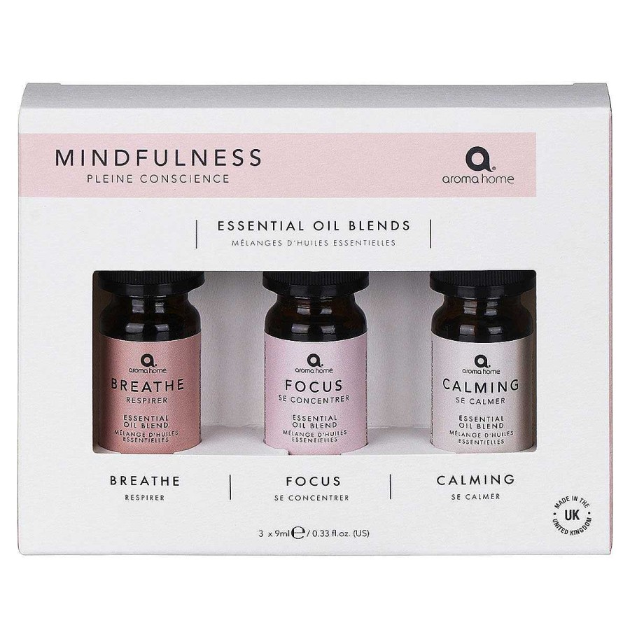 Essential Oils & Diffusers | Aroma Home Aroma Home Mindfulness Set Of Three Essential Oils