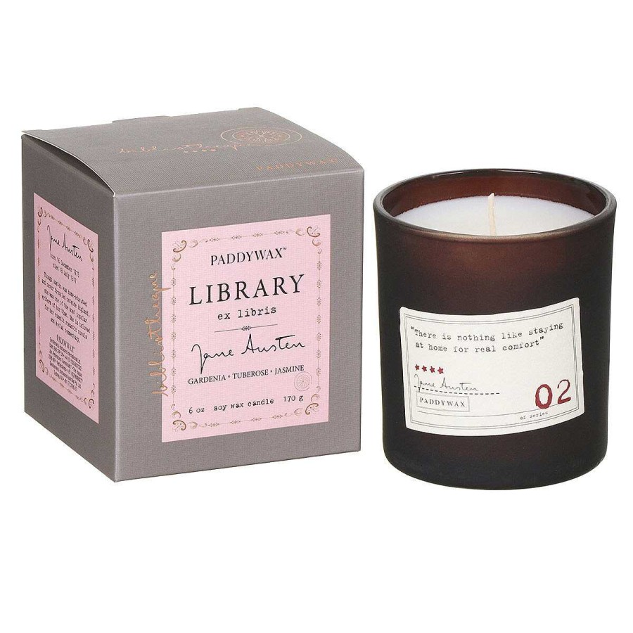 Ceramic Candles | Paddywax Paddywax Library 170G Jane Austen Boxed Soy Candle