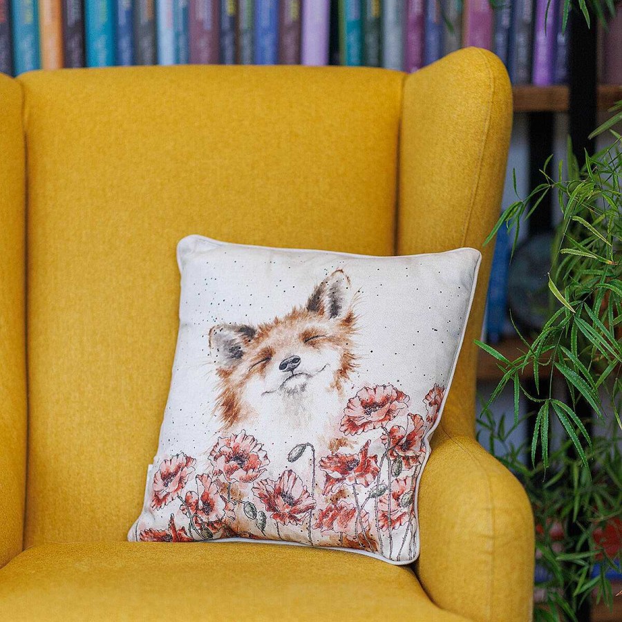 Soft Furnishings | Wrendale Wrendale 'Poppy Fields' Fox Square Cushion