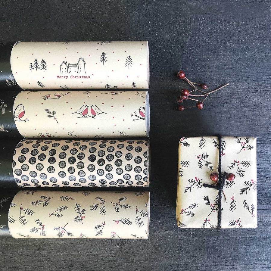 Wrapping Paper | East of India East Of India Christmas Forest Roll Of Kraft Paper