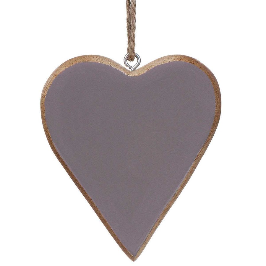 Wedding Decorations | Transomnia Transomnia Grey Enamelled Wooden Heart Decoration