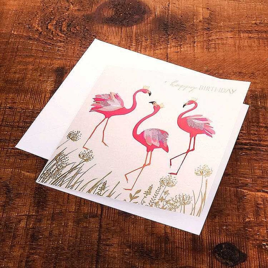 Cards For Her | Sara Miller Sara Miller Flamingo Trio Birthday Card