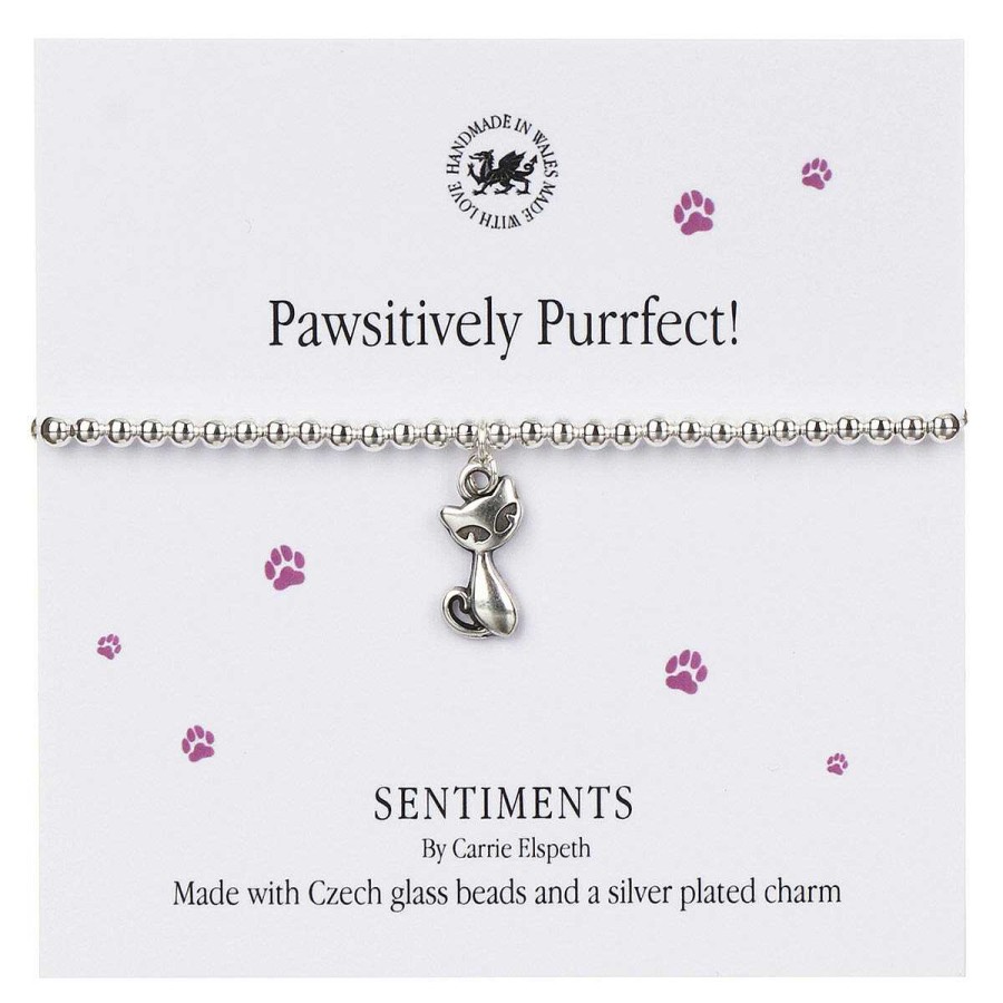 Bracelets | Carrie Elspeth Carrie Elspeth 'Pawsitively Purrfect' Sentiment Bracelet