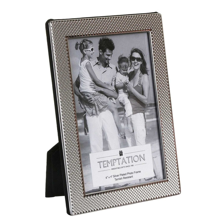 Photo Albums & Frames | Temptation Temptation Silver-Plated Thick Bobbled Edge Frame 4X6